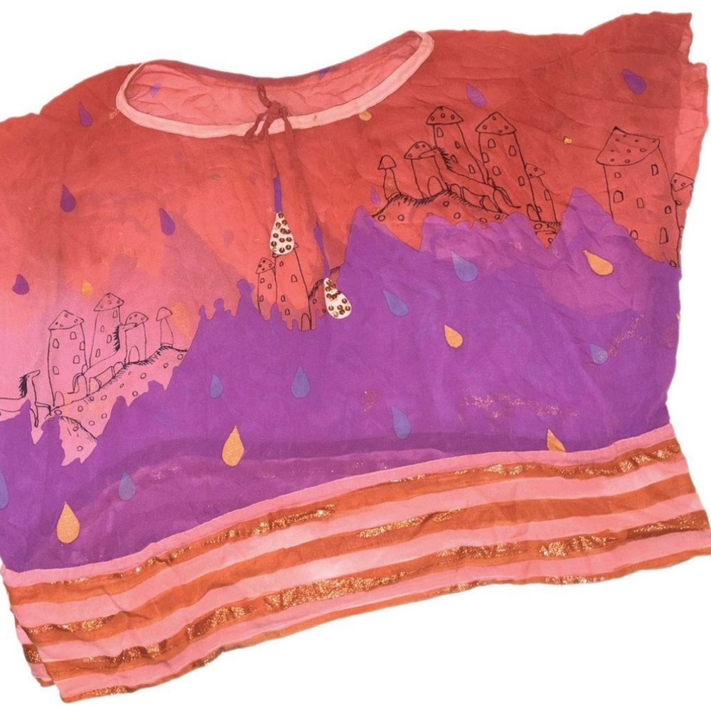 Beautiful silk tunic by tsumori chisato with fairytale print